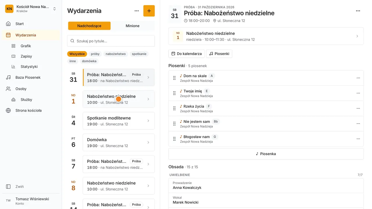 Krok 1: Co tydzień takie samo nabożeństwo? Nie twórz go od zera. Użyj szablonu.