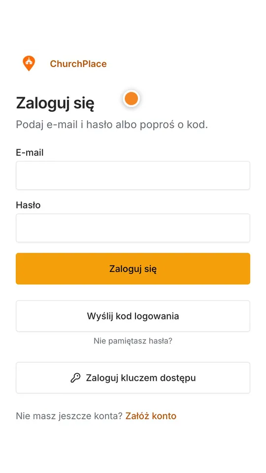 Krok 1: ChurchPlace ma nową wersję! Wszystko, co było, jest na swoim miejscu: ludzie, służby, wydarzenia i piosenki.