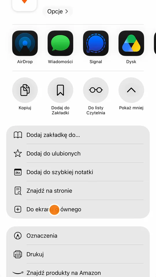 Krok 3: Przewiń i wybierz Do ekranu głównego.